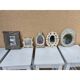 Set of 5 cerused wood mirrors