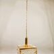 Vintage chandelier from Malmö Metallvarufabrik and pressed glass from Orrefors 1970s