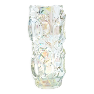 Iridescent vase by F. Pečeny Heřmanova huť, Czechoslovakia, 1970s