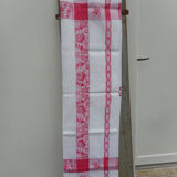 Old white damask tablecloth