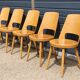 5 BAUMANN “MONDOR” light beech chairs