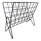 Vintage wired metal magazine rack