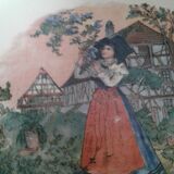 Plat des faienceries d'Obernai Sarreguemines