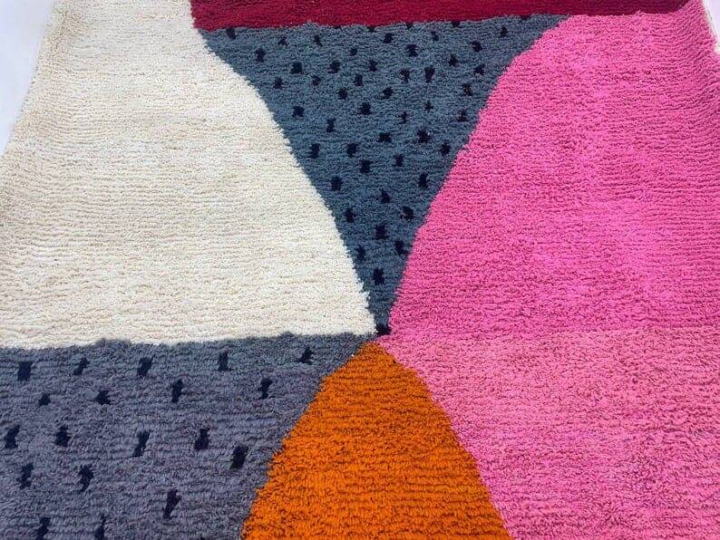 Tapis beni ouraine fait main artisanale traditionnelle taille 150 x 250 cm