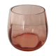Rounded vase salmon pink glass - vintage