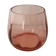 Rounded vase salmon pink glass - vintage