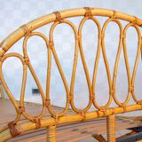 Basket bed, rattan day bed from the 60s-70s