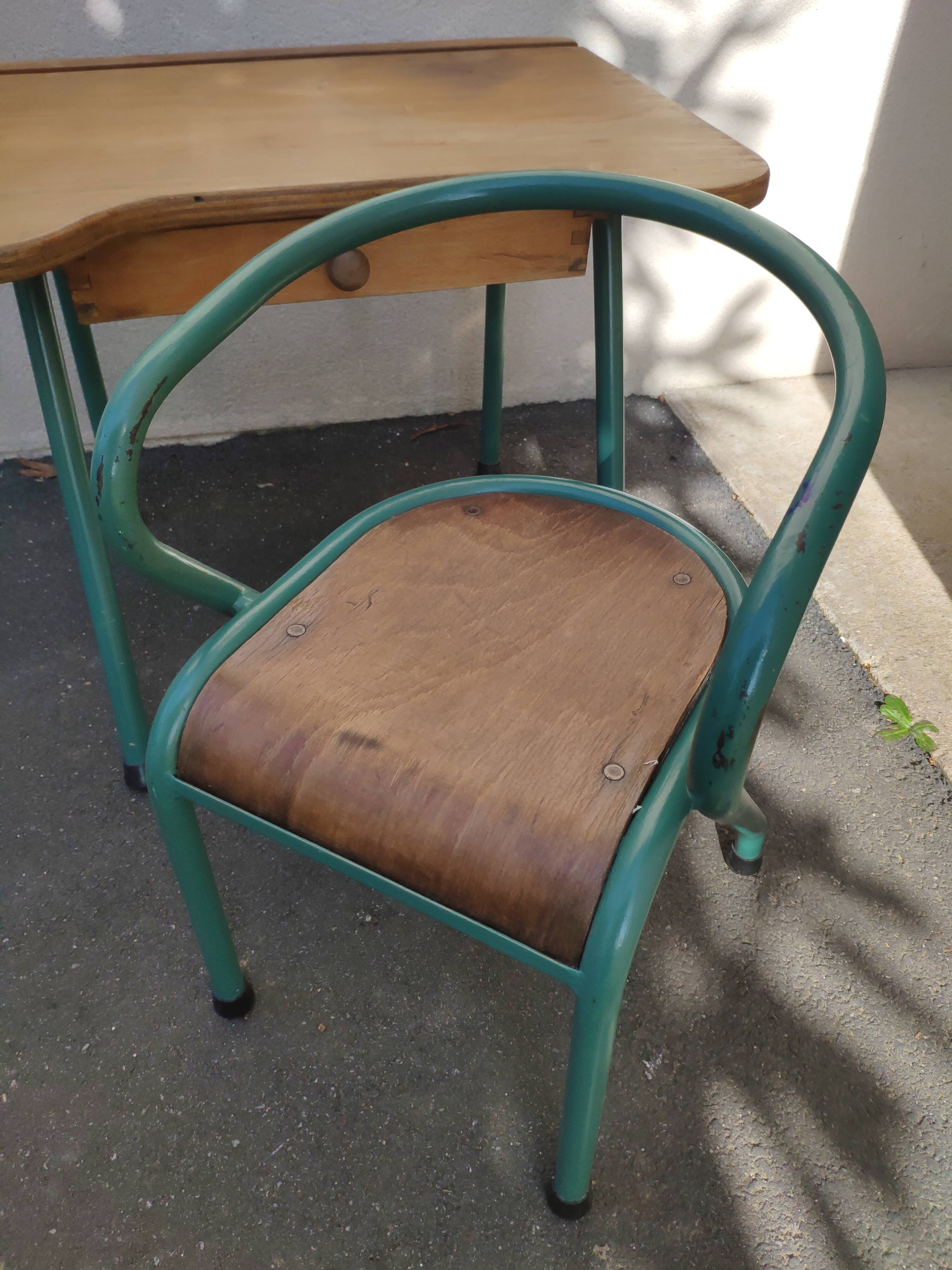 Chair set by Jacques Hitier and Mullca desk