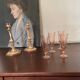 Pink glass champagne flutes from Arcoroc Luminarc model Rosaline