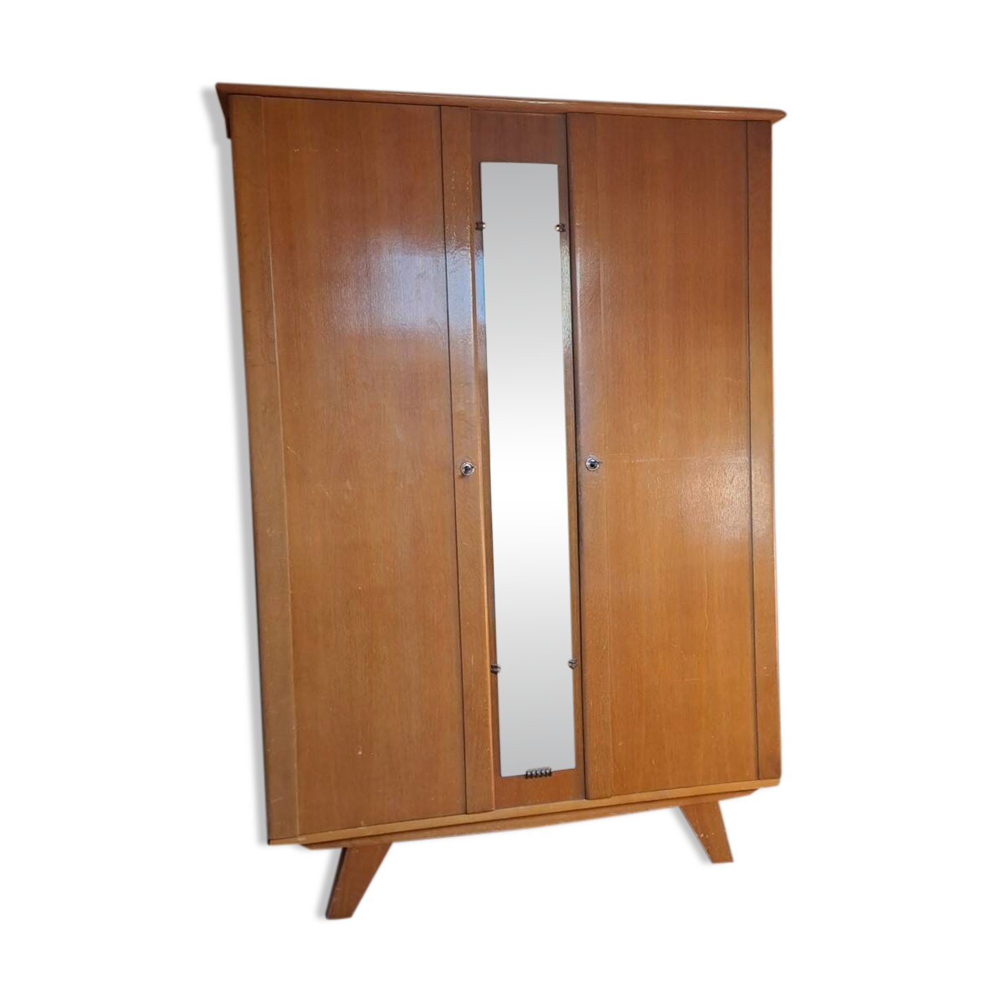 Vintage wooden wardrobe from the 50s