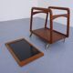 Danish Teak Bar Cart with Removable Tray from Silva, Denmark, 1960s