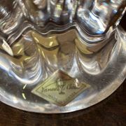 Pair of crystal candlesticks Vannes le Chatel Lorraine
