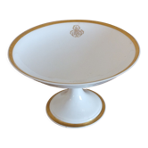 Coupe présentoir en porcelaine blanche et or - Bosquin à Caen