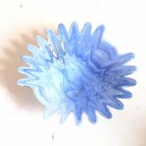 Murano glass cup opaline blue white width 26 cm 60s