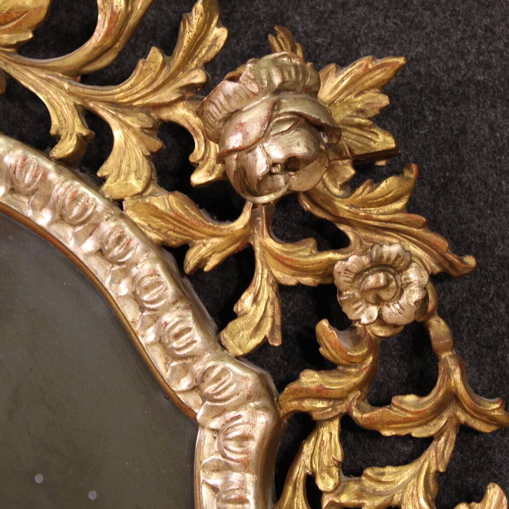 20th century Italian Louis XV style gilded mirror