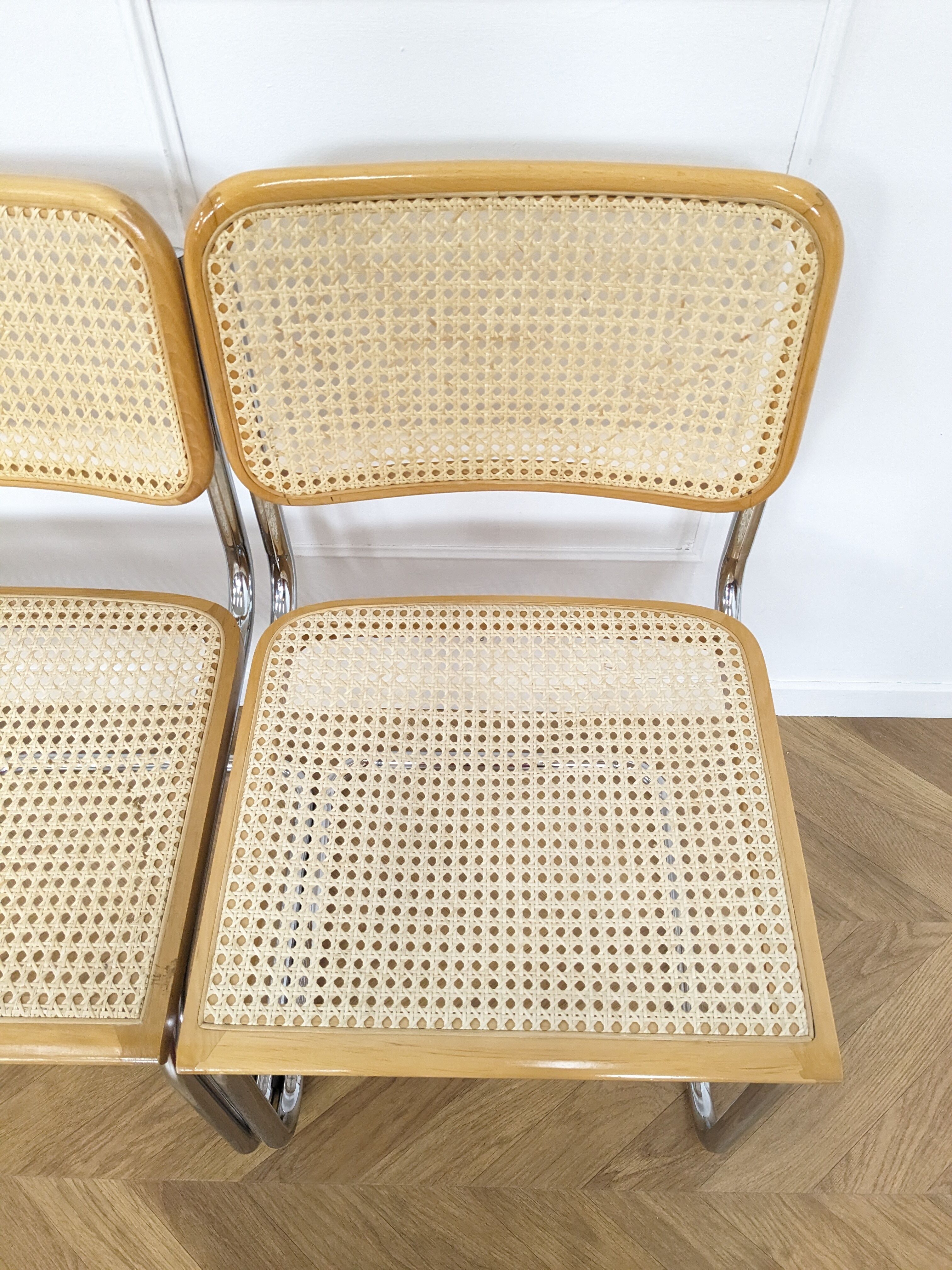 Vintage chairs Cesca B32 by Marcel Breuer