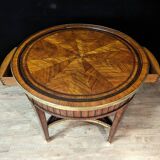 Louis XVI pedestal table in marquetry