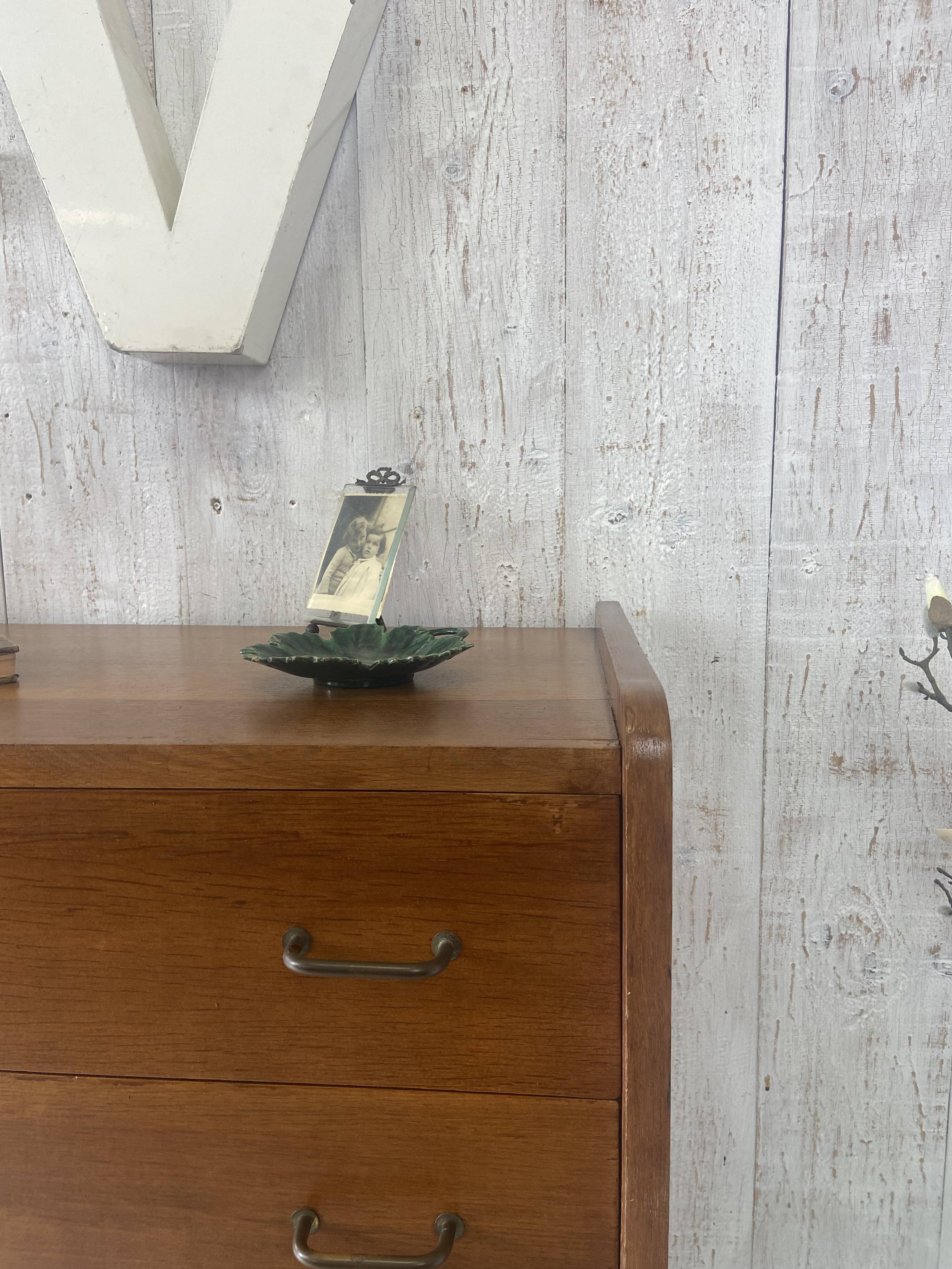 Vintage chest of drawers with tapered legs