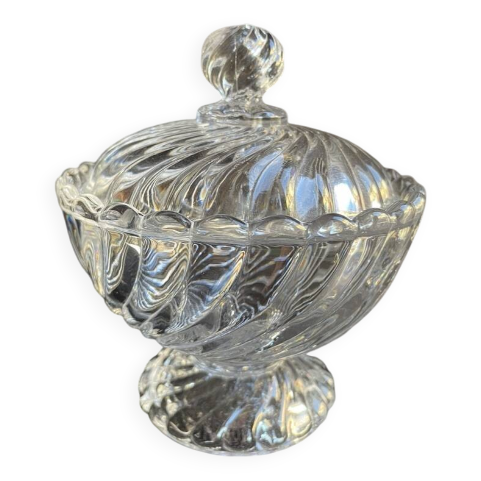 Baccarat Bamboo Twisted Sugar Bowl