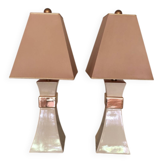 Set of 2 dolphin table lamps