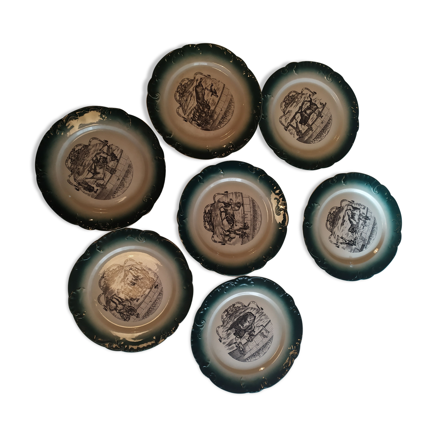 Dessert plates in Pexonne earthenware