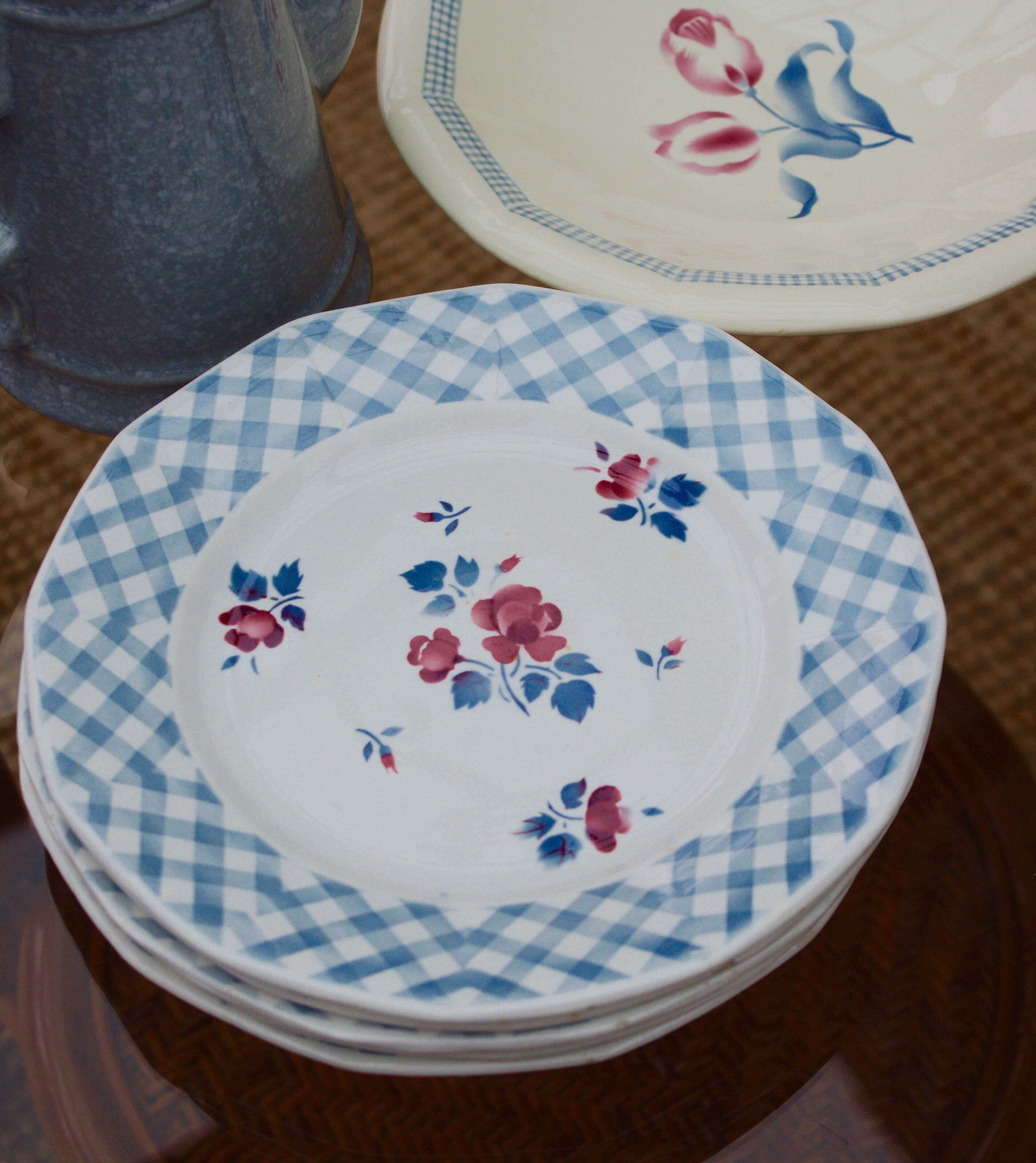 Assiettes plates Digoin Sarreguemines modèle Bastia