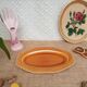 Ravier - plat Longchamp France moutarde - vintage