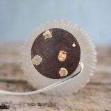 Vintage table lamp, Philips lamp, wood and glass lamp