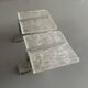 Set of vintage wall lights, ‘ice’ glass and metal, 1970s