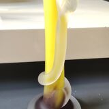 Floral design vase. Signed Verrerie d'Art de Toul. Unique piece, 27 cm