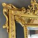 Large giltwood pediment mirror, 19th century