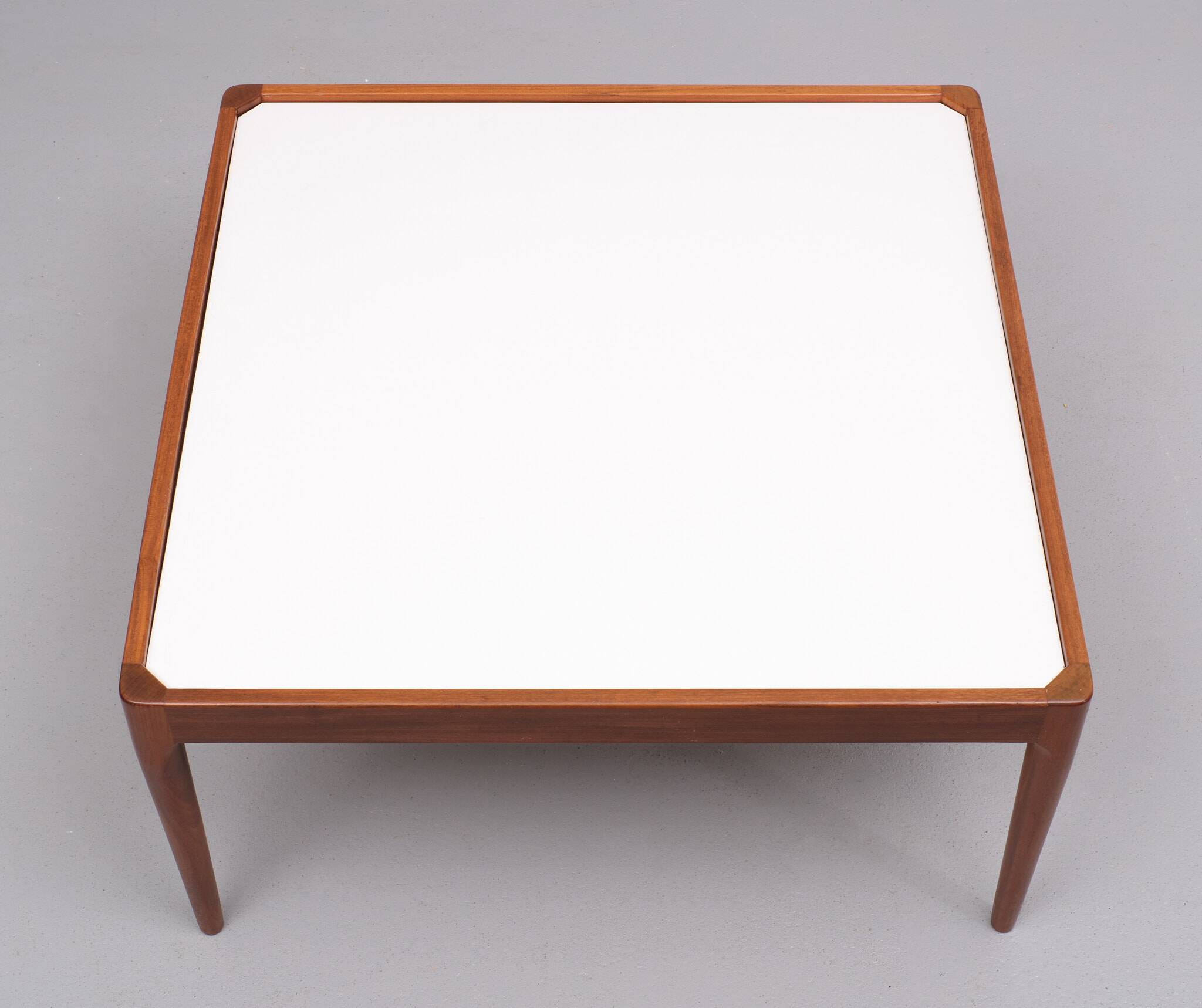 Teak coffee table Laminated top 1960s Scandinavian