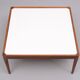 Teak coffee table Laminated top 1960s Scandinavian