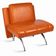 A unique armchair made of genuine leather and designed by the luxury Italian brand Moroso.