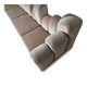 Beige mohair velvet sectional sofa by Hans Hopfer, Roche Bobois.