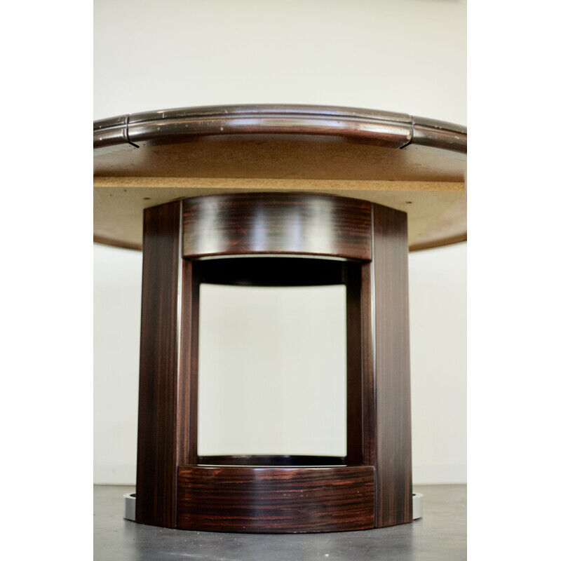 Marble and macassar dining table 1970 France