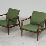 Paire de fauteuils vert GMF 64 par
Edmund Homa, Pologne 1960