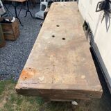 Old oak carpenter's workbench