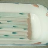 Plat a asperges en barbotine faience digoin sarreguemines