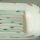 Digoin Sarreguemines earthenware slip asparagus dish