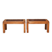 Pair of Pierre Chapo T18 coffee tables