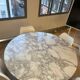 Saarinen marble table Edition Knoll and its 4 tulip chairs (set of 5)