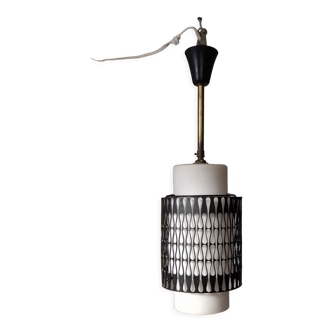 Scandinavian openwork metal pendant lamp