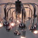 Suspension Spoutnik vintage avec 9 points lumineux et 16 globes chromés