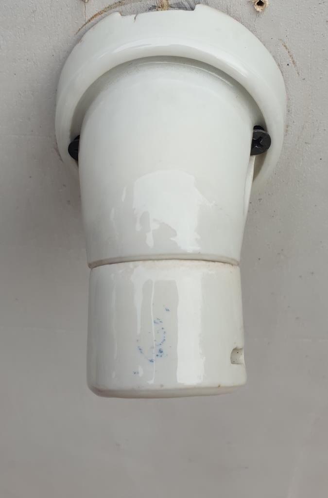 Angled wall lamp Art Deco porcelain