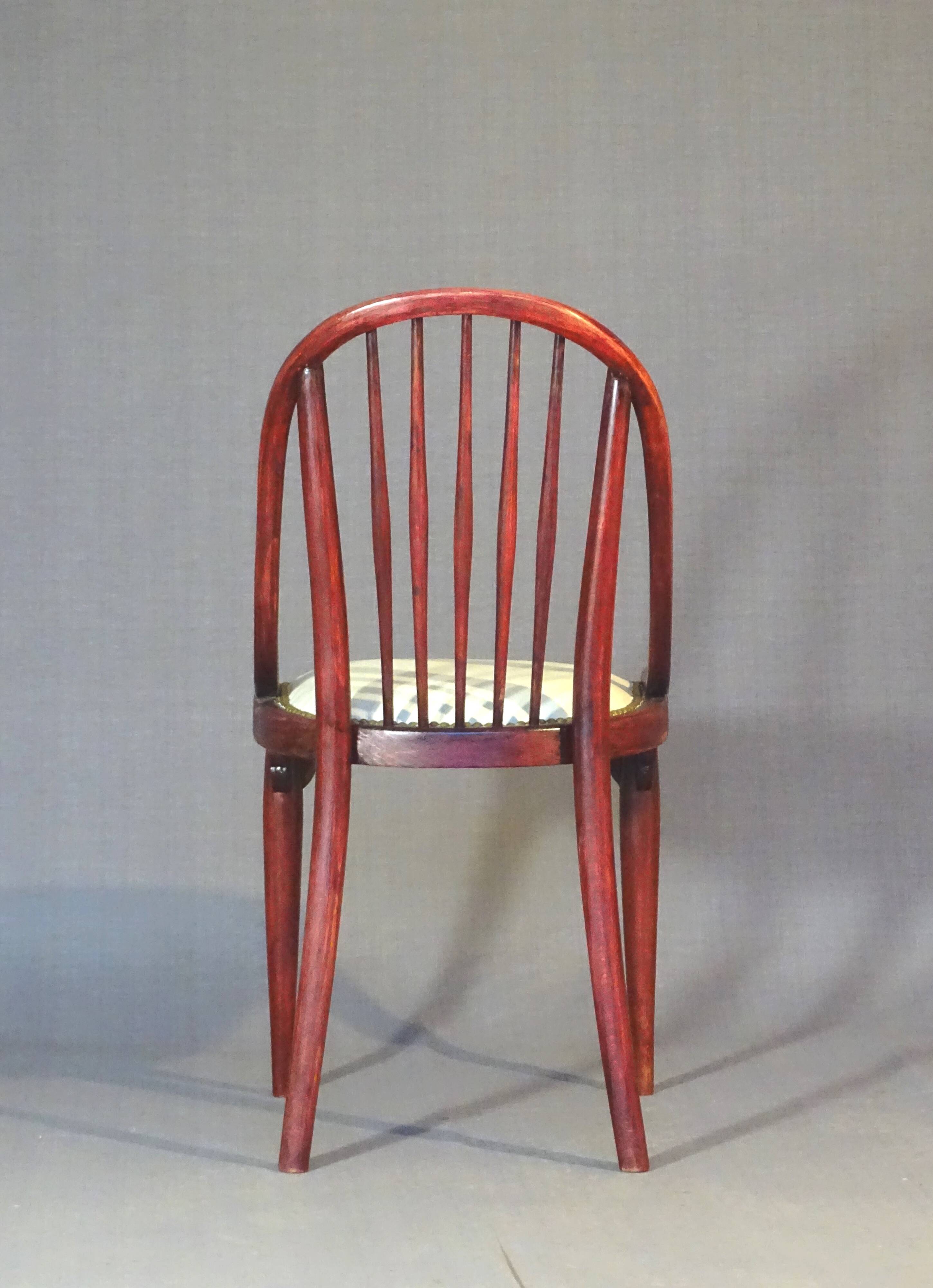 Chair/armchair Thonet No. A846, 1928/30, by Otto Prutscher, leather seat.