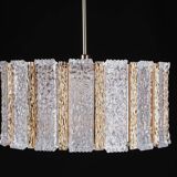 Vintage Kalmar lamp from the 60s, brass and glass