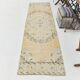 3x9 Beige & Yellow Turkish Vintage Runner Rug, 80x281Cm SK 23538