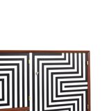 Buffet peint à la main Op-Art du milieu du siècle de Sven Andersen Møbelfabrikk