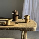 Set of 3 small jugs or milk pots in stoneware H8 D8.5